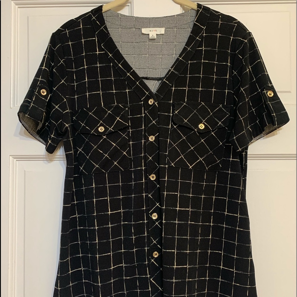 Mine- Black Dress Shirt